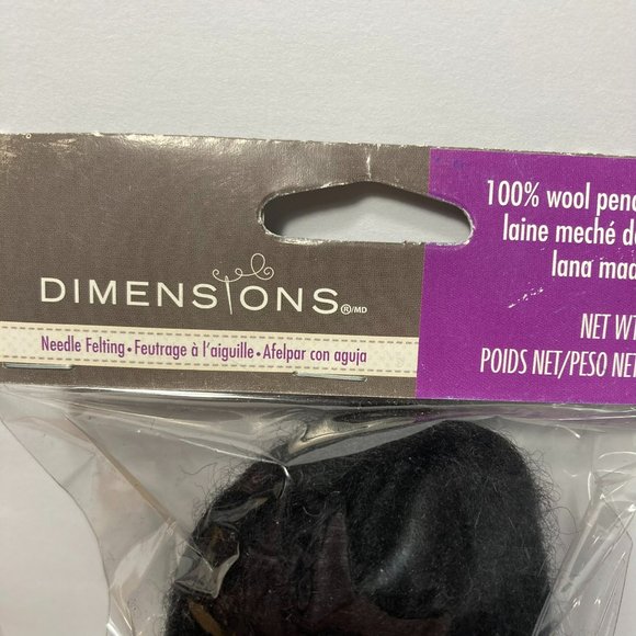 Dimensions FeltWorks Needle Felting Wool Roving Cool Blue Pencil Black 2 Packs - Picture 5 of 13